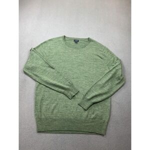 J.Crew‎ Sweater Mens Medium Green Merino Wool Acrylic Crewneck Pullover Knit
